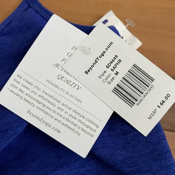 Beyond Yoga Blue Tie Front Ruched Camisole M - Picture 3 of 6